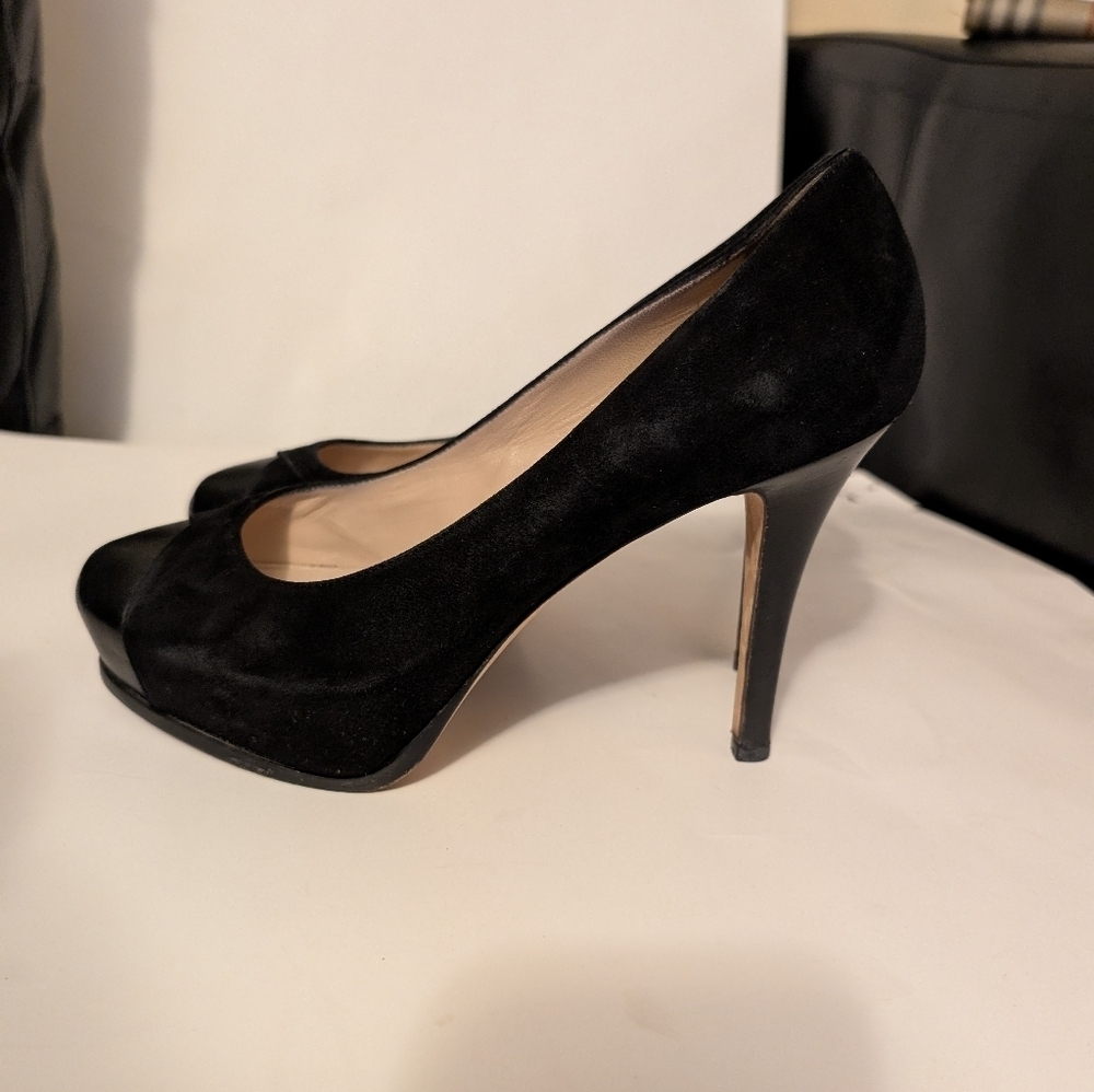 Fendi Suede Black Women's Platform Heels Size 39 In VGUC